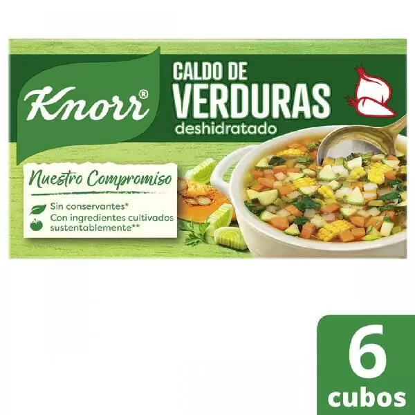 La Coope en Casa - CALDO EN CUBOS KNORR VERDURAS 6uni