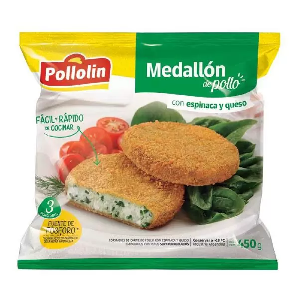 La Coope en Casa - MEDALLONES DE POLLO POLLOLIN CON ESPINACA 450grs