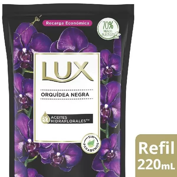 La Coope en Casa - JABÓN LÍQUIDO LUX ORQUÍDEA NEGRA DOYPACK REPUESTO 220cm3