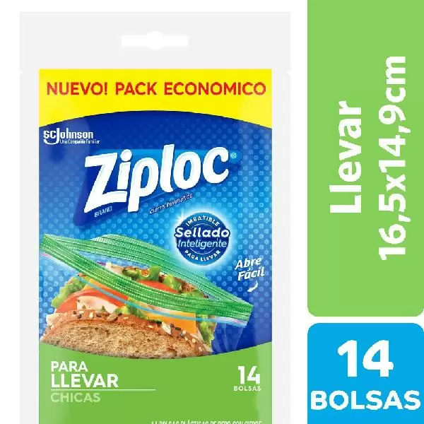 BOLSAS ZIPLOC SANDWICH 14 UNI.