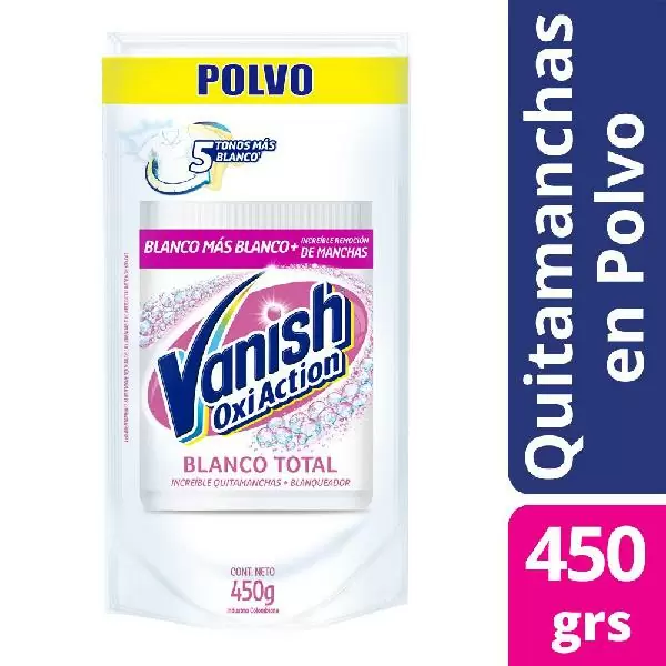 La Coope en Casa - PRELAVADO VANISH OXIACTION EN POLVO BLANQUEADOR DOY PACK  450grs